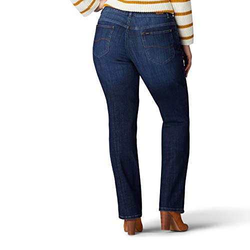 Lee Women's Plus Size Relaxed Fit Straight Leg Jean, Bewitched, 20W Medium