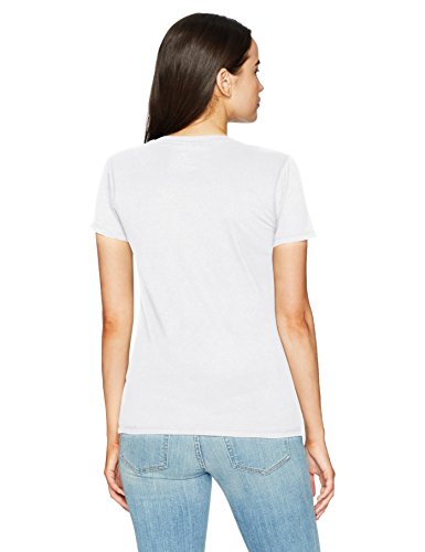 Hanes Women’s Short Sleeve Graphic V-neck Tee (multiple graphics available), Dream of Places Far Away/White, 2X Large