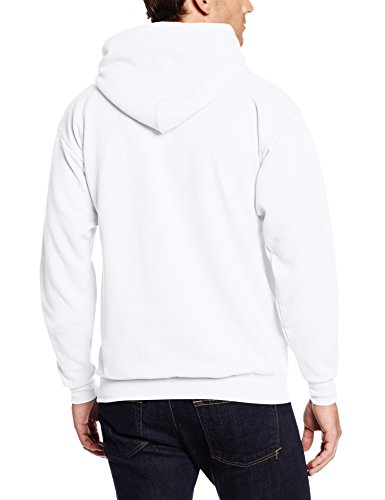 Hanes Men's Pullover EcoSmart Fleece Hooded Sweatshirt, white, X Large
