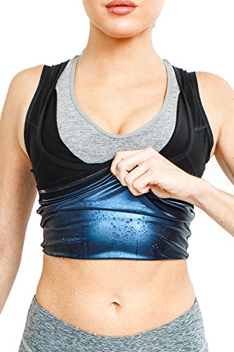 Sweat Shaper Women's Premium Workout Tank Top Slimming Polymer Sauna Vest, Large/X-Large