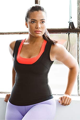 Sweat Shaper Women's Premium Workout Tank Top Slimming Polymer Sauna Vest, Large/X-Large