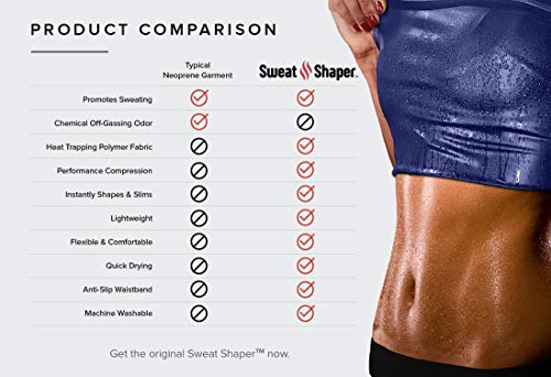 Sweat Shaper Women's Premium Workout Tank Top Slimming Polymer Sauna Vest, Large/X-Large