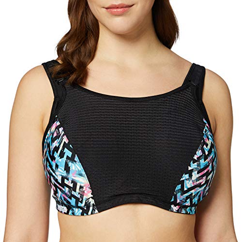 Glamorise Full Figure Plus Size Elite Performance Adjustable Wonderwire Sports Bra #9167, Print, 42DD